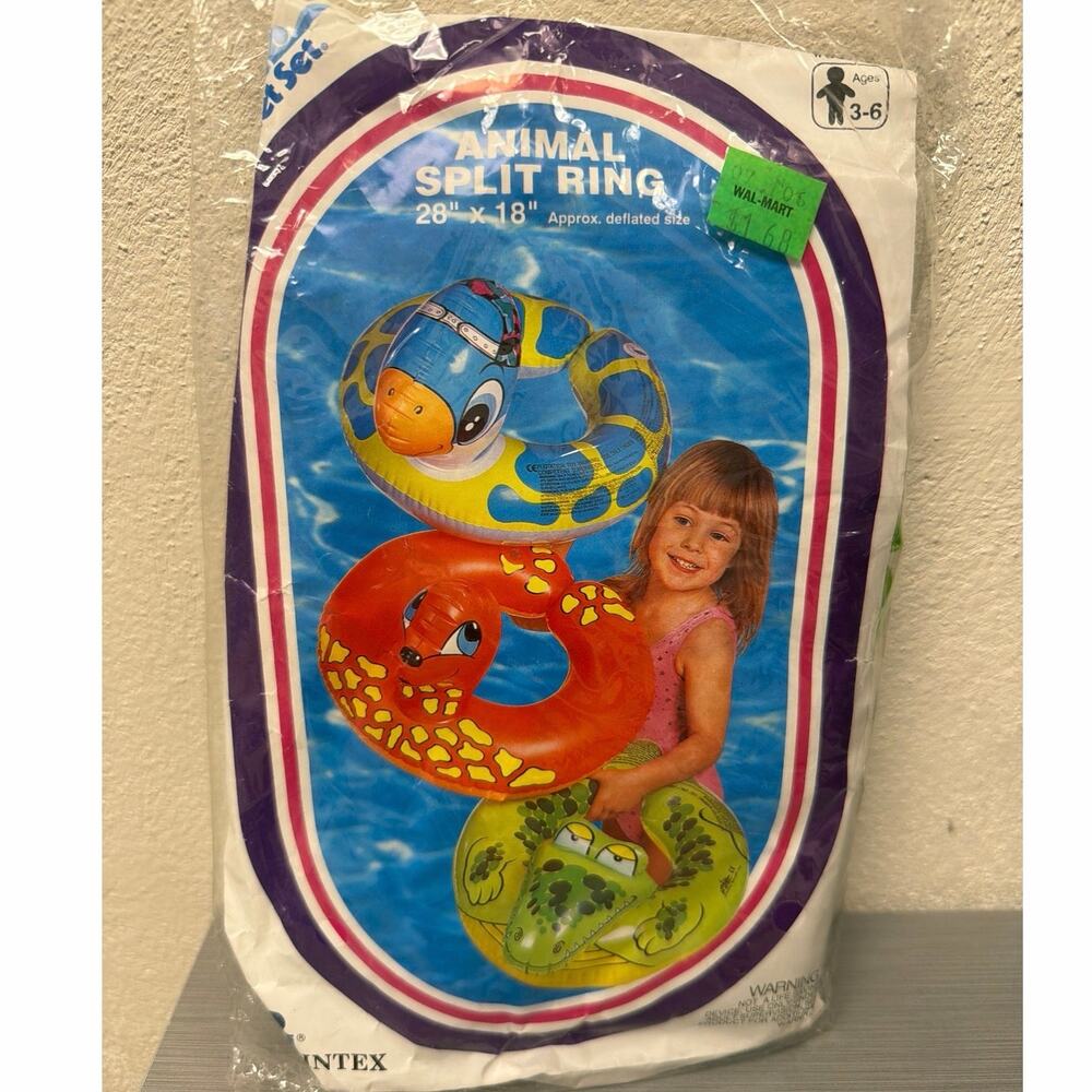 1994 NOS Intex The Wet Set Animal Split Ring 28 Inches Alligator Only #59220
